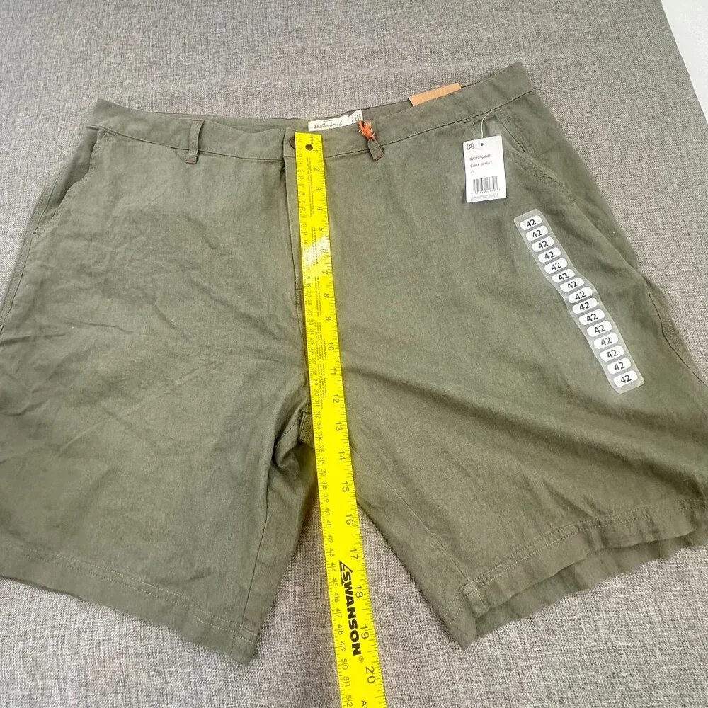 NEW! Weatherproof Vintage Mens Shorts 42 Linen & Viscose‎ Green MSRP: $60